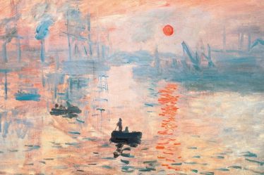 Pintura impresionista 'Impresión, sol naciente' de Claude Monet