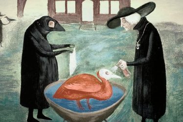 Obra de Leonora Carrington, "El baño de los pájaros"