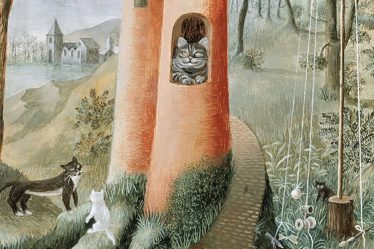 Obra de arte surrealista de Remedios Varo titulada 'El paraíso de los gatos