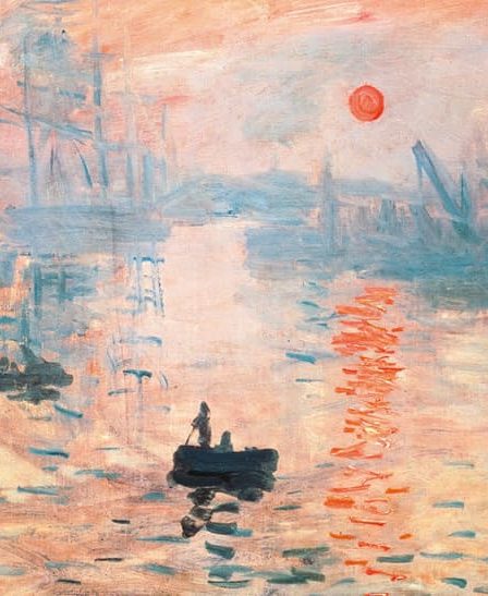 Pintura impresionista 'Impresión, sol naciente' de Claude Monet